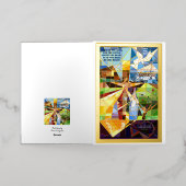 カトリック聖なる書物、 経典グリーティングカード 箔グリーティングカード (外側レイダウン)