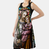 カトリック聖ジョセフ・イエスステンドグラス宗教 エプロン (インサイチュ)