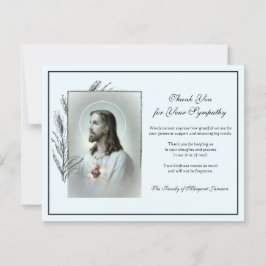 カトリック聖ハートイエス弔慰 サンキューカード