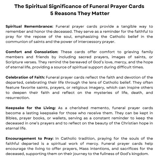 カトリック聖ハートイエズス葬儀祈りの言葉カード