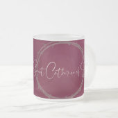 カトリック聖マグカップ、シエナの聖キャサリン フロストグラスマグカップ (正面右)