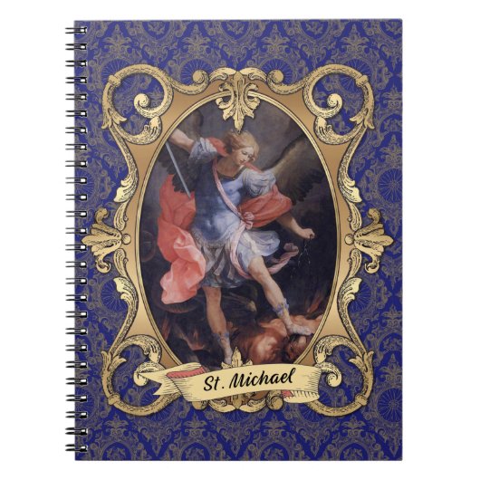カトリック聖ミカエル大天使エレガントヴィンテージ ノートブック (正面)