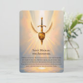 カトリック聖ミカエル大天使祈りの言葉カード (スタンド正面)