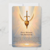 カトリック聖ミカエル大天使祈りの言葉カード (正面)