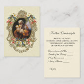 カトリック聖ヨセフスピリチュアルブーケ神聖カード エンクロージャーカード (正面/裏面)