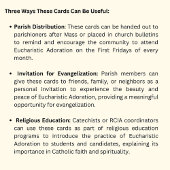 カトリック聖体崇拝イエス祈りの言葉 エンクロージャーカード