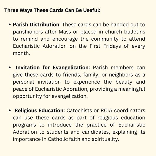 カトリック聖体崇拝イエス祈りの言葉 エンクロージャーカード