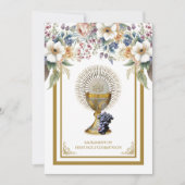 カトリック聖体拝領フローラ聖体 招待状 (正面)