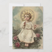 カトリック聖体拝領 イエス ローズ 招待状 (正面)