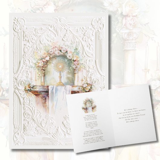 カトリック聖体的水カラー聖なる書物、 経典祈りの言葉 カード