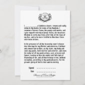 カトリック聖別祈りの言葉イエスヴァージンマリア ノートカード (裏面)