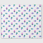 カトリック聖地ハート白 ラッピングペーパー (フラット)