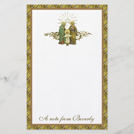 カトリック聖家イエス・マリア・ジョゼフ・セレキティックS 便箋 (正面)