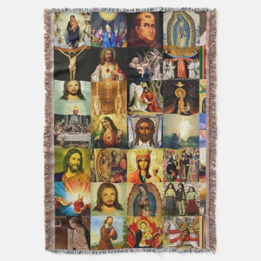 カトリック聖徒ブランケット スローブランケット (正面縦)