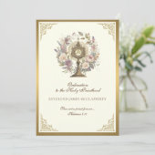 カトリック聖職者任命の招待状（神父への奉献） 招待状 (スタンド正面)