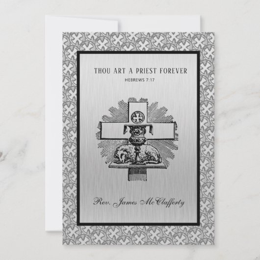 カトリック聖職者就任周年記念招待状 招待状 (正面)