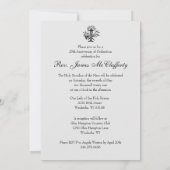 カトリック聖職者就任周年記念招待状 招待状 (裏面)