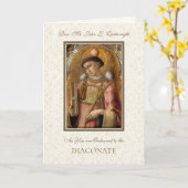 カトリック聖職者 執事 任命式 カード (黄色い花)