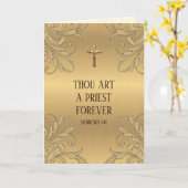 カトリック聖職者 執事 任命記念 ゴールド カード (黄色い花)