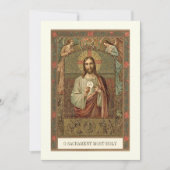 カトリック聖餐式の少年または少女 招待状 (正面)