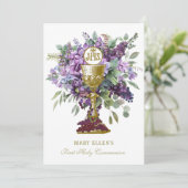 カトリック聖餐式エレガントフローラ 招待状 (スタンド正面)