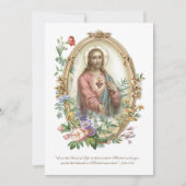 カトリック聖餐式ハートイエス 招待状 (正面)