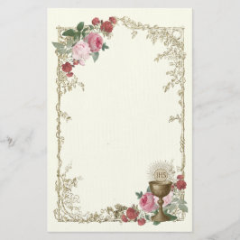 カトリック聖餐式バラ&チャリス聖餐式 便箋