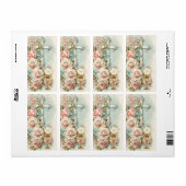 カトリック聖餐式ヴィンテージフローラ ラベル (フルシート)