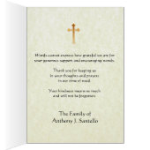 カトリック葬儀お悔やみ聖なるカード感謝 (内側 (右))