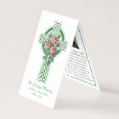 カトリック葬儀アイルランドバラ祈りの言葉カード 名刺 (正面)