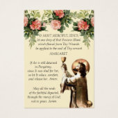 カトリック葬儀イエスフローラヴィンテージ祈りの言葉 (正面)