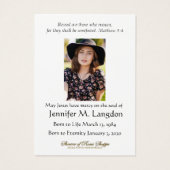 カトリック葬儀イエスフローラヴィンテージ祈りの言葉 (裏面)