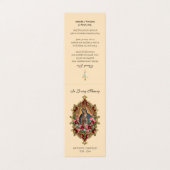 カトリック葬儀グアダルーペ祈りの言葉神聖カード 名刺 (外部フラット)