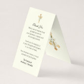 カトリック葬儀グアダルーペ祈りの言葉神聖カード 名刺 (裏面)