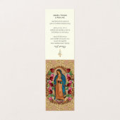 カトリック葬儀グアダルーペ祈りの言葉神聖カード 名刺 (外部フラット)