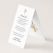 カトリック葬儀グアダルーペ祈りの言葉神聖カード 名刺 (裏面)