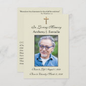 カトリック葬儀サービスイエス祈りの言葉カード 案内状 (正面/裏面)