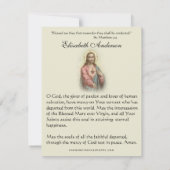 カトリック葬儀サービスイエス祈りの言葉カード 案内状 (裏面)