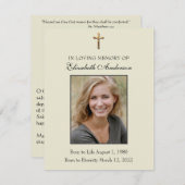 カトリック葬儀サービスイエス祈りの言葉カード 案内状 (正面/裏面)