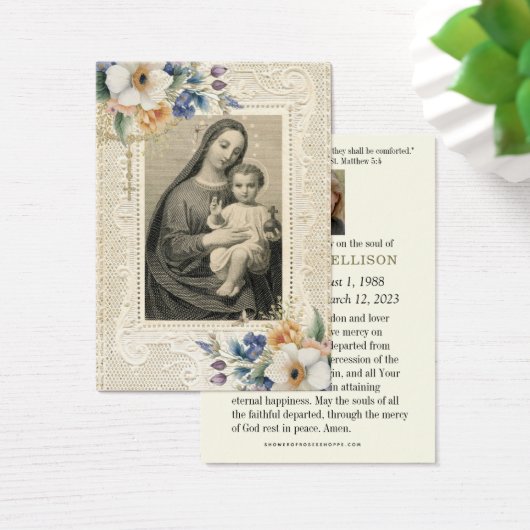 カトリック葬儀フローラ祈りの言葉記念カード (デスク)