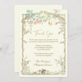 カトリック葬儀メモリアル念珠フローラ サンキューカード (正面/裏面)