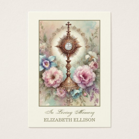 カトリック葬儀メモリアル聖体拝領祈りの言葉カード (正面)