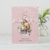 カトリック葬儀ヴァージンマリアイエス宗教的 サンキューカード (スタンド正面)