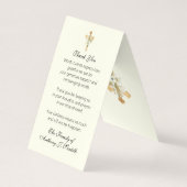 カトリック葬儀ヴァージンメアリー祈りの言葉ホリーカード 名刺 (裏面)