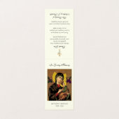 カトリック葬儀ヴァージンメアリー祈りの言葉ホリーカード 名刺 (外部フラット)