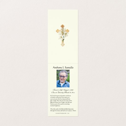 カトリック葬儀ヴァージンメアリー祈りの言葉ホリーカード 名刺 (内部フラット)