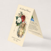 カトリック葬儀ヴァージンメアリー祈りの言葉神聖カード 名刺 (正面)