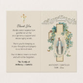 カトリック葬儀ヴァージンメアリー祈りの言葉神聖カード 名刺 (外部フラット)