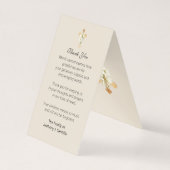 カトリック葬儀ヴァージンメアリー祈りの言葉神聖カード 名刺 (裏面)