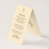 カトリック葬儀ヴァージンメアリー祈りの言葉神聖カード 名刺 (裏面)